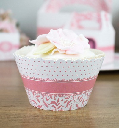 Svatební košíček na cupcake - CC1003