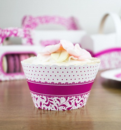 Svatební košíček na cupcake - CC1004