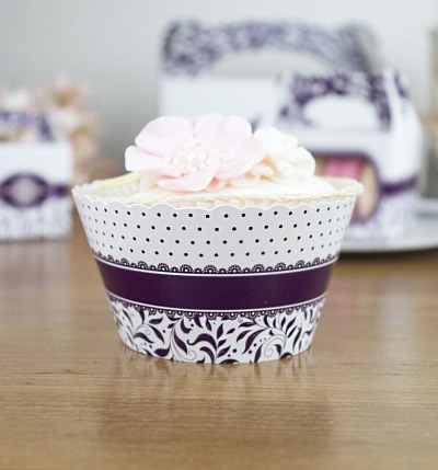Svatební košíček na cupcake - CC1006