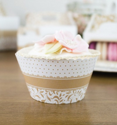 Svatební košíček na cupcake - CC1007