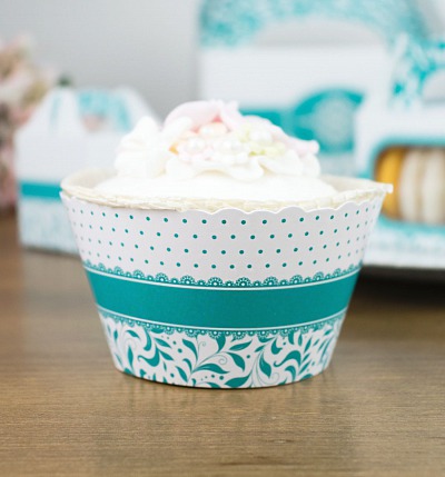 Svatební košíček na cupcake - CC1010
