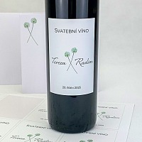 Svatební etiketa s květy česneku