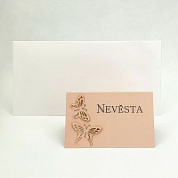 Svatební jmenovka s motýlky 