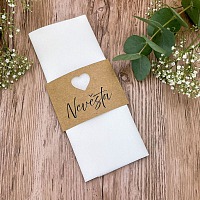 Svatební manžeta na ubrousek - JU2177