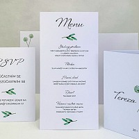 Svatební menu s lístky