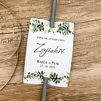 Svatební kartička na prskavky na míru - PR01-2137-NM-01