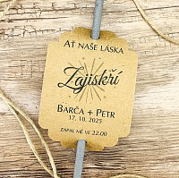 Svatební kartička na prskavky na míru - PR02-6001-NM-10