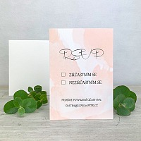 Svatební odpovědní kartička akvarel