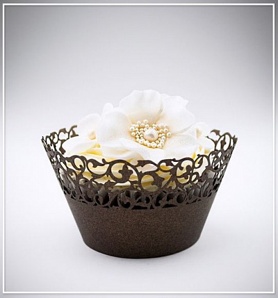 Svatební košíček na cupcake - CC1116