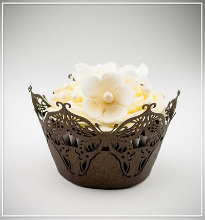 Svatební košíček na cupcake - CC1216