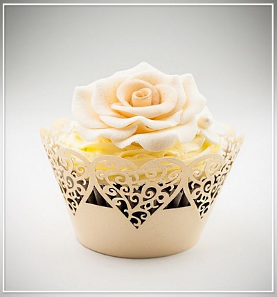 Svatební košíček na cupcake - CC1303