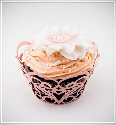 Svatební košíček na cupcake - CC1505