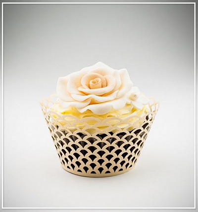 Svatební košíček na cupcake - CC1803
