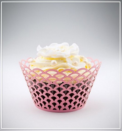 Svatební košíček na cupcake - CC1805
