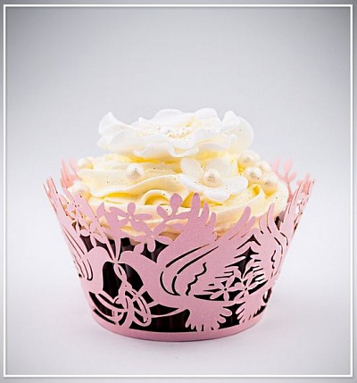 Svatební košíček na cupcake - CC1905