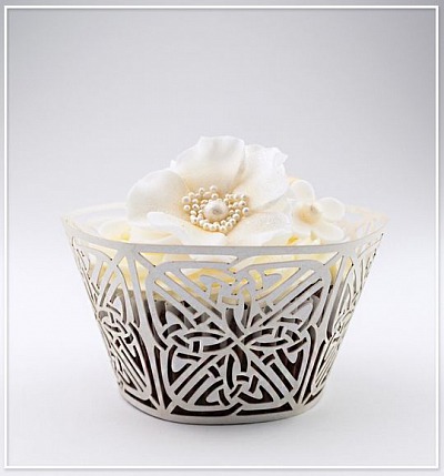 Svatební košíček na cupcake - CC2202