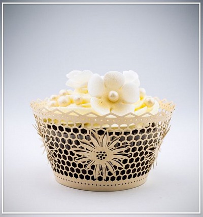 Svatební košíček na cupcake - CC2303