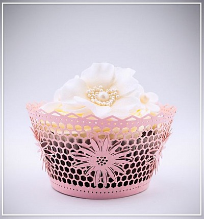 Svatební košíček na cupcake - CC2305