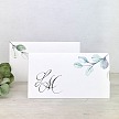 Svatební oznámení s větvičkou blahovičníku a monogramy