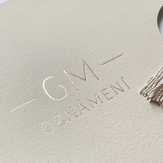Svatební oznámení se střapcem - G2209