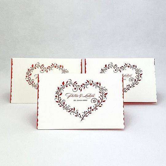 Svatební oznámení se srdíčkem