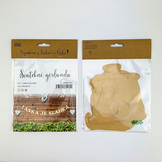 Svatební girlanda - LÁSKA JE SLADKÁ - GR6005-25