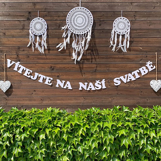 Svatební girlanda - VÍTEJTE NA NAŠÍ SVATBĚ - GR6007-02