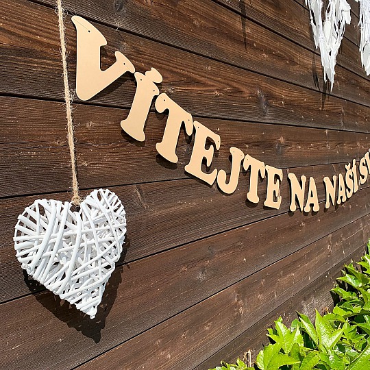 Svatební girlanda - VÍTEJTE NA NAŠÍ SVATBĚ - GR6007-25