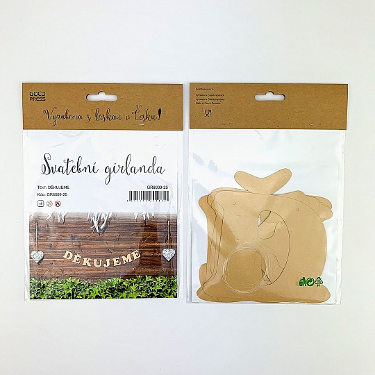 Svatební girlanda - DĚKUJEME - GR6009-25