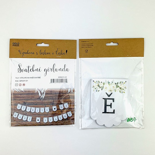 Svatební girlanda - VÍTEJTE NA NAŠÍ SVATBĚ - GR6011-01