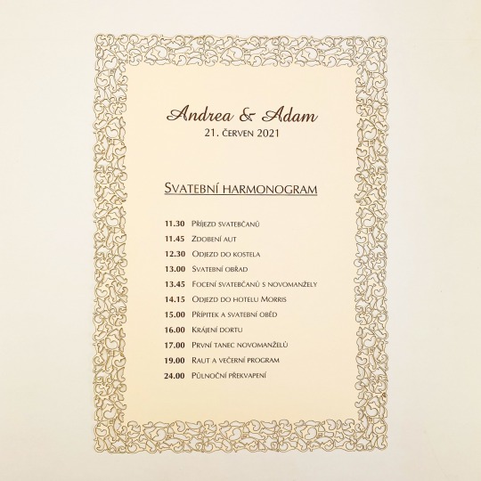 Svatební harmonogram - H2088