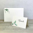 Svatební jmenovka s větvičkou blahovičníku