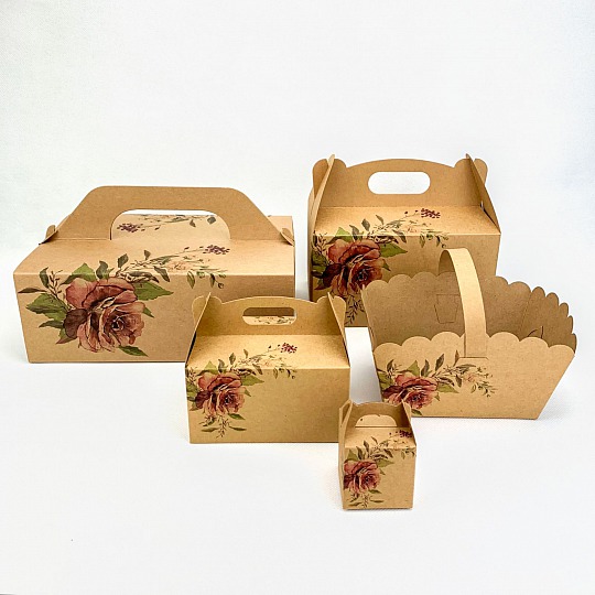 Svatební krabička na výslužku z kraftového papíru