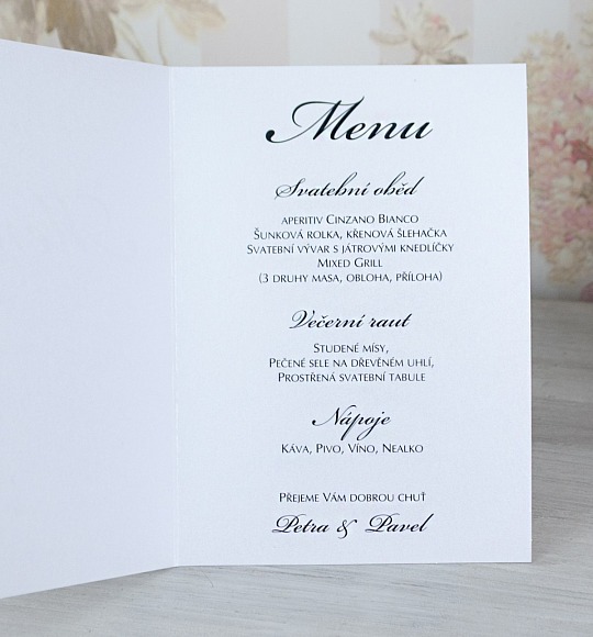 Svatební menu - M2065