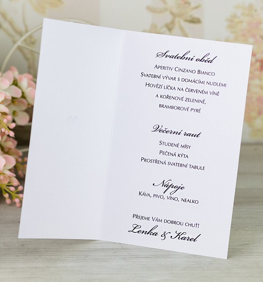 Svatební menu - M2097B