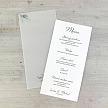 Svatební menu s větvičkou blahovičníku