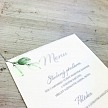 Svatební menu s větvičkou blahovičníku