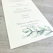 Svatební menu s větvičkou blahovičníku