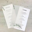 Svatební menu s pauzovacím papírem