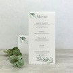 Svatební menu s větvičkou blahovičníku