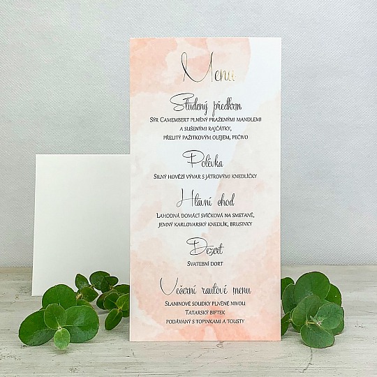 Svatební menu akvarel