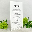 Svatební menu se zlatými květy