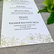 Svatební menu se zlatými květy