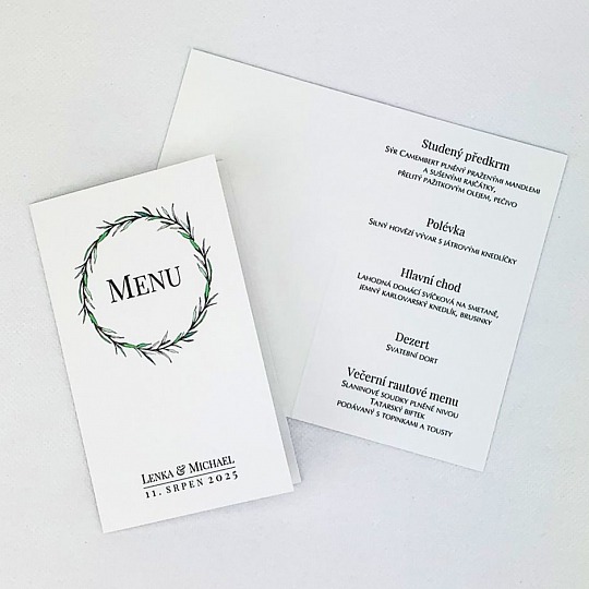 Svatební menu s rozmarýnem