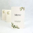 Svatební menu se zelenou větvičkou