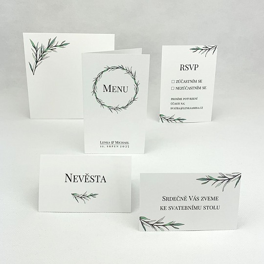 Svatební pozvánka s rozmarýnem