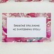 Svatební pozvánka s akvarelovou kresbou květin