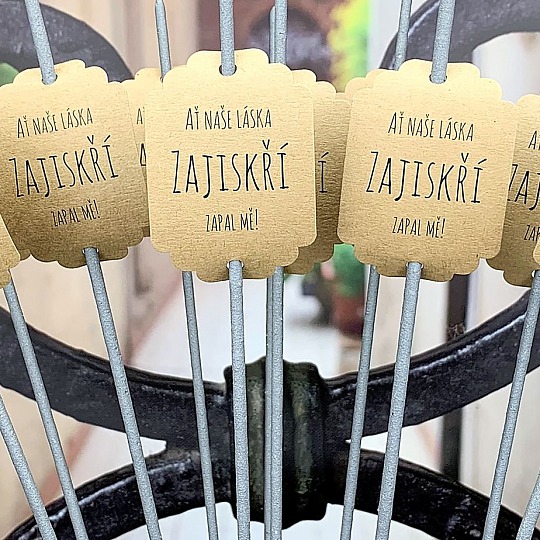 Svatební kartička na prskavky (8ks) - PR02-6000-10