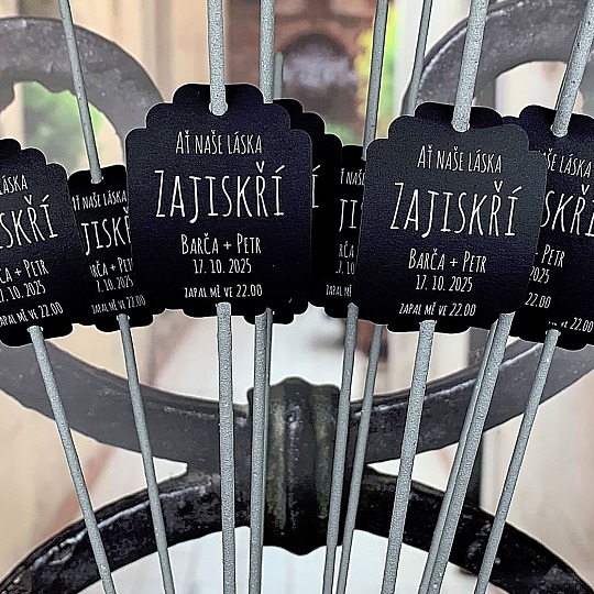Svatební kartička na prskavky na míru - PR02-6002-NM-29