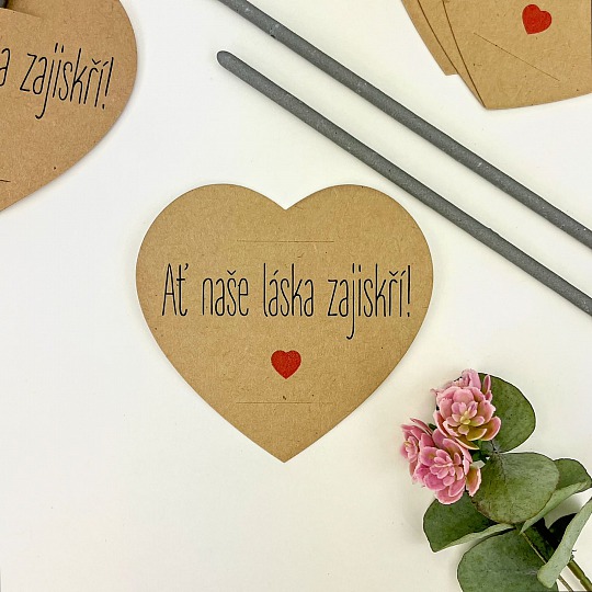 Srdíčko na svatební prskavku (8ks) – PR04-6006-10